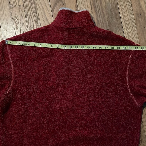 BAXIS fleece 1/4 zip Mens M. Burgundy/Ivory. - Picture 4 of 6